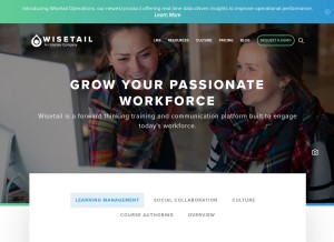 How wisetail.com looks like on a tablet such as an iPad.