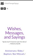 How wishesmessagessayings.com looks like on a mobile device such as an iPhone.
