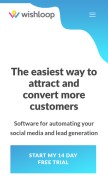 How wishloop.com looks like on a mobile device such as an iPhone.