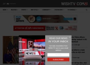 How wishtv.com looks like on a tablet such as an iPad.