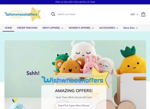 How wishwhooshoffers.com looks like on a tablet such as an iPad.