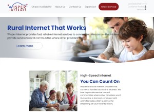 How wisperisp.com looks like on a tablet such as an iPad.