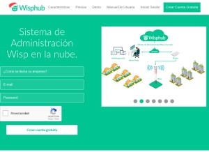 How wisphub.net looks like on a tablet such as an iPad.