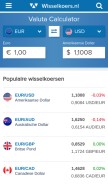 How wisselkoers.nl looks like on a mobile device such as an iPhone.