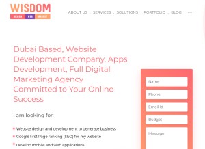 How wistech.biz looks like on a tablet such as an iPad.