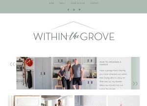 How withinthegrove.com looks like on a tablet such as an iPad.