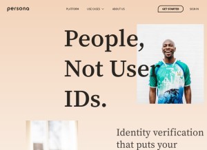 How withpersona.com looks like on a tablet such as an iPad.