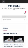 How withsneaker.com looks like on a mobile device such as an iPhone.