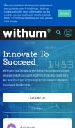How withum.com looks like on a mobile device such as an iPhone.