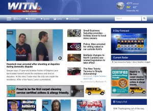 How witn.com looks like on a tablet such as an iPad.