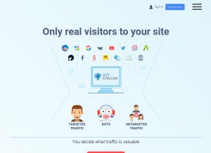 How witstroom.com looks like on a tablet such as an iPad.