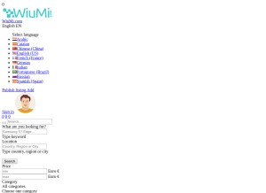 How wiumi.com looks like on a tablet such as an iPad.