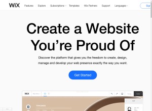 How wix.com looks like on a tablet such as an iPad.
