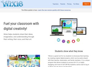 How wixie.com looks like on a tablet such as an iPad.