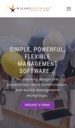 How wizardsoftware.net looks like on a mobile device such as an iPhone.