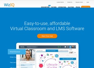 How wiziq.com looks like on a tablet such as an iPad.