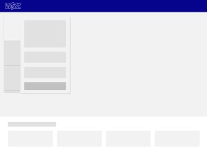 How wizzair.com looks like on a tablet such as an iPad.