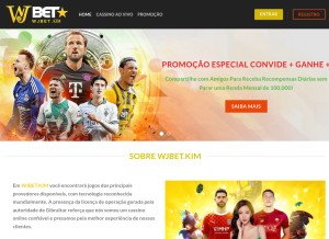 How wjbet.kim looks like on a tablet such as an iPad.