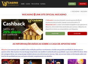 How wjcasinobr.com looks like on a tablet such as an iPad.