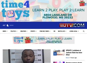 How wjtv.com looks like on a tablet such as an iPad.