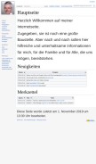 How wkunkel.de looks like on a mobile device such as an iPhone.