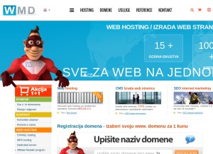 How wmd.hr looks like on a tablet such as an iPad.