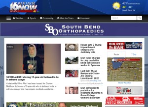 How wndu.com looks like on a tablet such as an iPad.