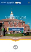 How wne.edu looks like on a mobile device such as an iPhone.