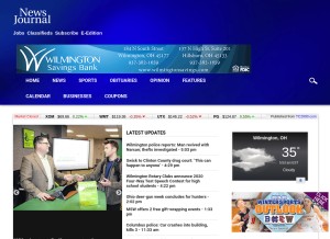 How wnewsj.com looks like on a tablet such as an iPad.