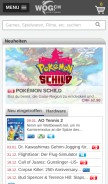 How wog.ch looks like on a mobile device such as an iPhone.