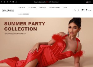 How wolddress.com looks like on a tablet such as an iPad.