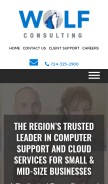 How wolfconsulting.com looks like on a mobile device such as an iPhone.