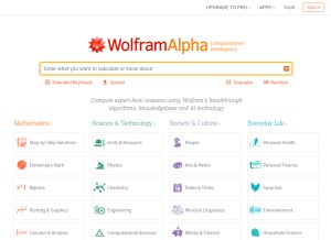 How wolframalpha.com looks like on a tablet such as an iPad.