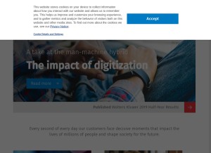 How wolterskluwer.com looks like on a tablet such as an iPad.