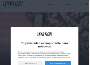 How woman.es looks like on a tablet such as an iPad.