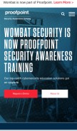 How wombatsecurity.com looks like on a mobile device such as an iPhone.