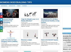 How womensbodybuildingtips.com looks like on a tablet such as an iPad.