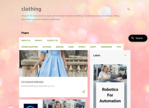 How womensclothingmmc.blogspot.com looks like on a tablet such as an iPad.
