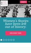 How womenshistory.org looks like on a mobile device such as an iPhone.