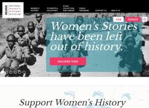 How womenshistory.org looks like on a tablet such as an iPad.