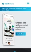 How wompmobile.com looks like on a mobile device such as an iPhone.
