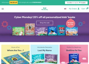 How wonderbly.com looks like on a tablet such as an iPad.