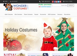 How wondercostumes.com looks like on a tablet such as an iPad.