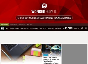 How wonderhowto.com looks like on a tablet such as an iPad.