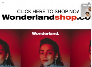 How wonderlandmagazine.com looks like on a tablet such as an iPad.