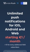 How wonderpush.com looks like on a mobile device such as an iPhone.