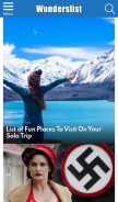 How wonderslist.com looks like on a mobile device such as an iPhone.