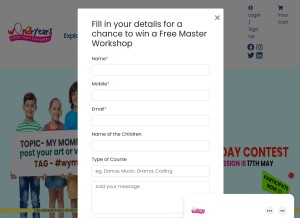 How wondryears.com looks like on a tablet such as an iPad.