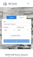 How woni.ch looks like on a mobile device such as an iPhone.