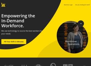 How wonolo.com looks like on a tablet such as an iPad.